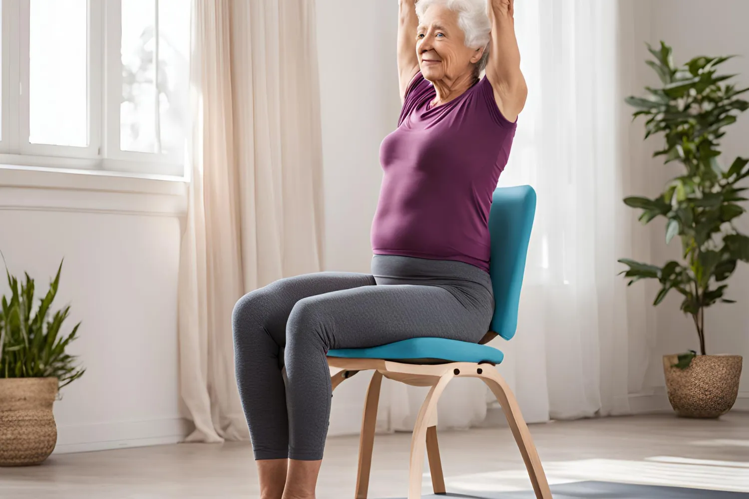 Chair yoga for seniors to improve flexibility and balance